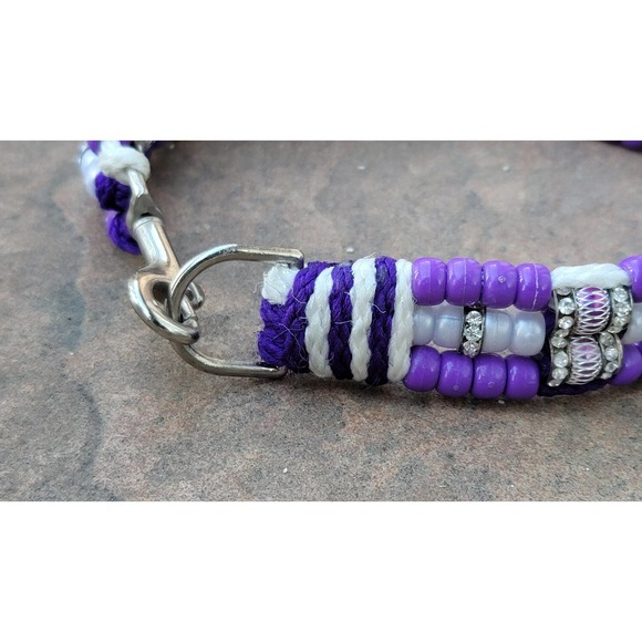 Custom Handmade Beaded Bling Dog Collar - Picture 3 of 3